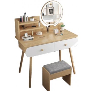 Enya Dressing Table with Matching Stool (Available in 2 Colors)